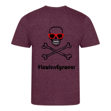 Load image into Gallery viewer, Burgundy / White Skull Tee