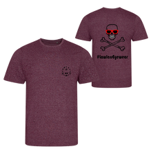 Load image into Gallery viewer, Burgundy / White Skull Tee